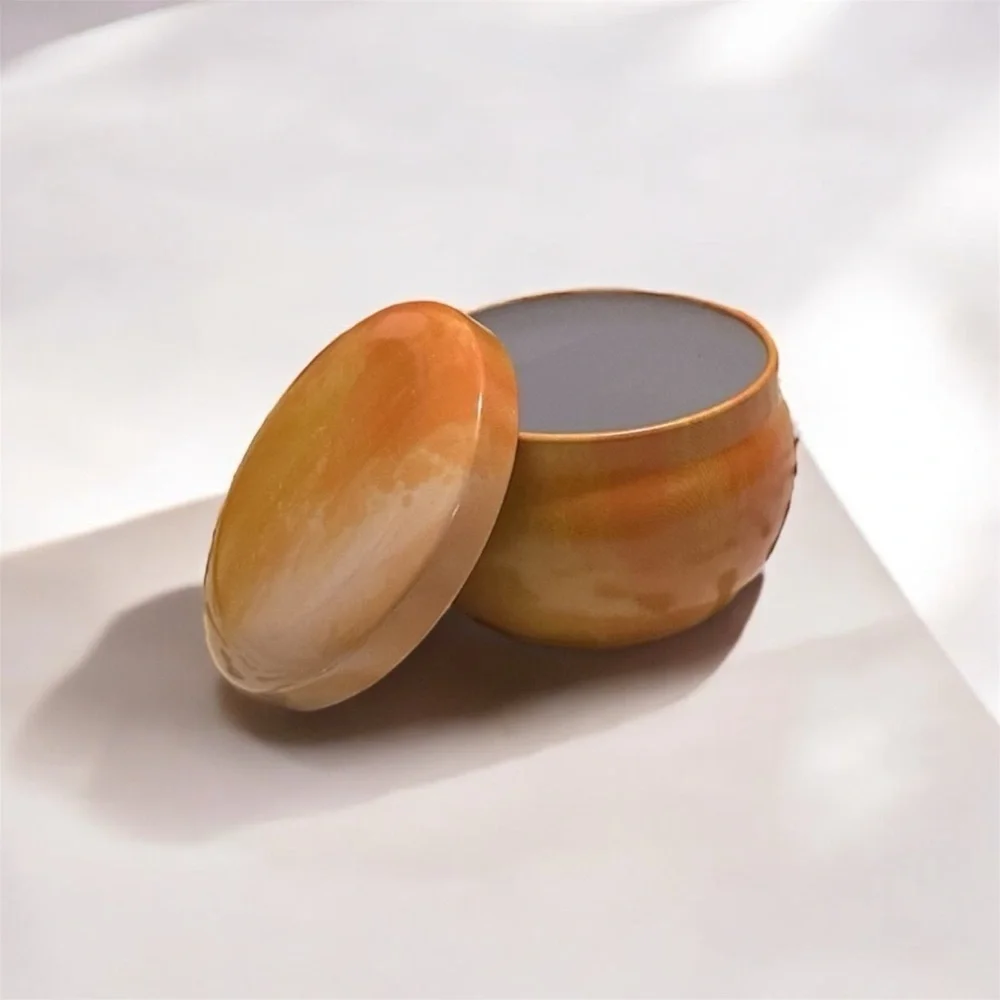 Small Colorful Marble Patterned Tins 1.9